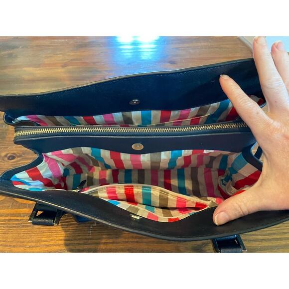 Kate Spade Newbury Lane Miles Black Saffiano Leather Tote Shoulder Bag - Picture 6 of 12